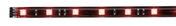 Bande LED rouge avec plusieurs LED allumées sur circuit imprimé noir pour éclairage décoratif