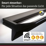Schwarze smarte LED-Wandleuchte mit einstellbarem Weißlicht und Zigbee 3.0 Gateway Steuerung