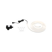 Bande LED flexible blanc chaud avec adaptateur noir et clips de montage pour éclairage intérieur