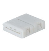 White plastic connector for LED lighting with two connection points, electrical accessory