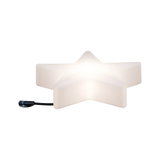 Weißer Stern aus Kunststoff mit integriertem LED-Licht und Kabel für dekorative Beleuchtung
