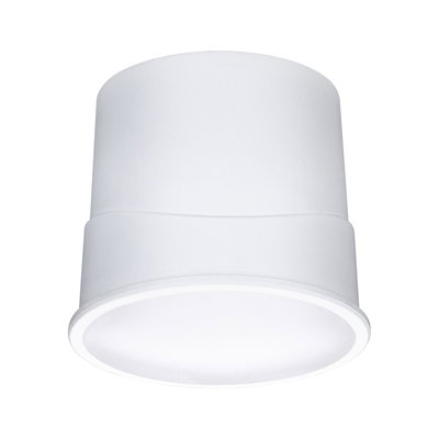 Round white LED recessed light made of plastic for modern indoor lighting
