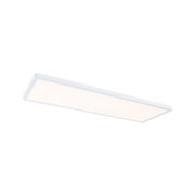 Rechteckige weiße LED-Deckenleuchte mit warmweißem Licht für moderne Innenräume