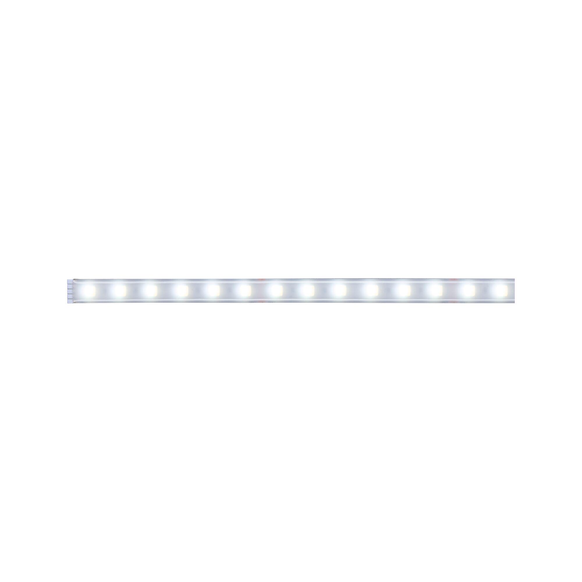 Long white LED light strip with even illumination for modern indoor lighting and decor.