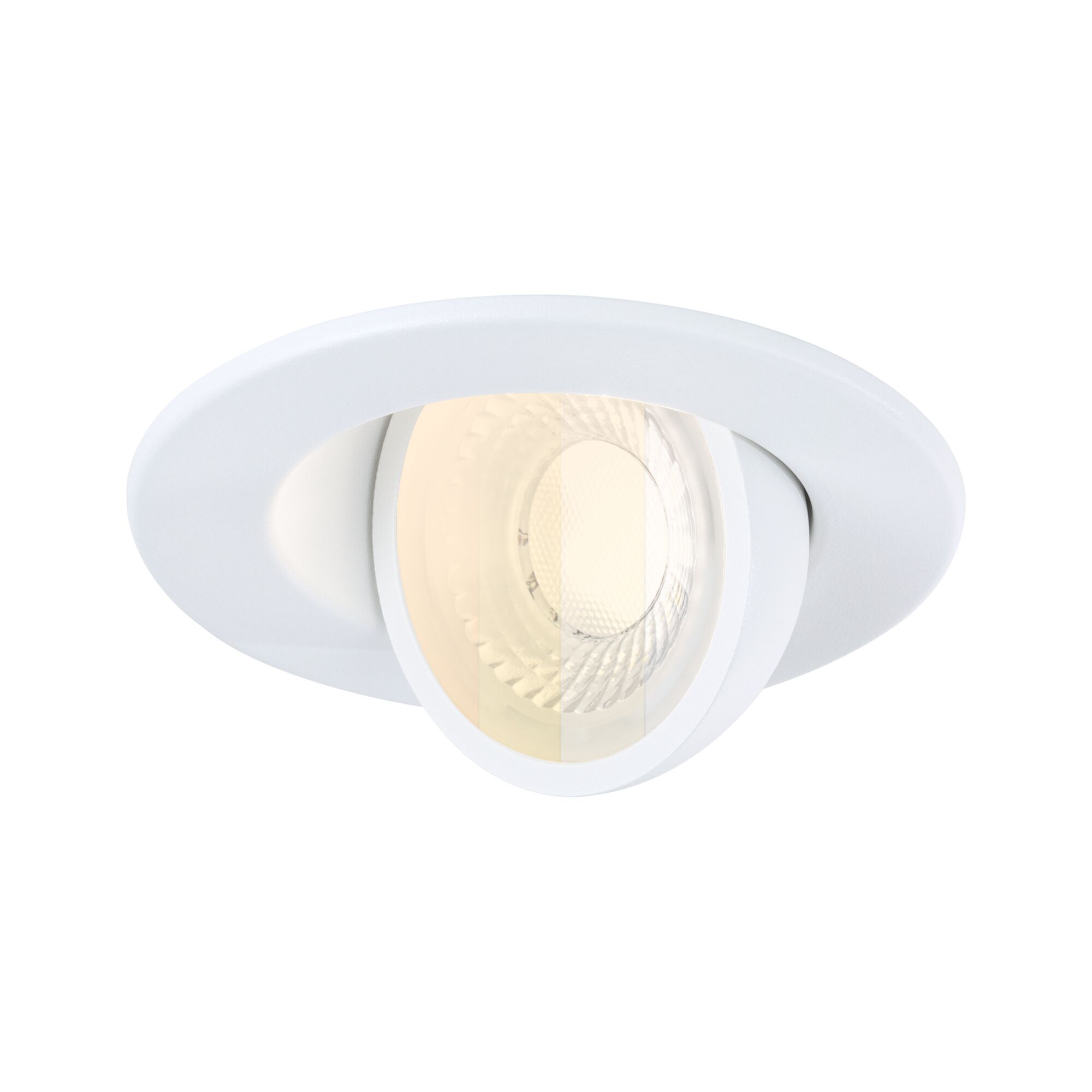 LED Einbauleuchte Zina IP65 5W / 8W 685lm / 0lm 230V dimmbar White Select Weiß matt Weißer LED-Einbaustrahler aus Metall mit schwenkbarem Kopf für flexible Raumbeleuchtung