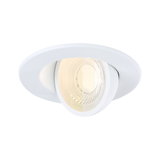Weißer LED-Einbaustrahler aus Metall mit schwenkbarem Kopf für flexible Raumbeleuchtung