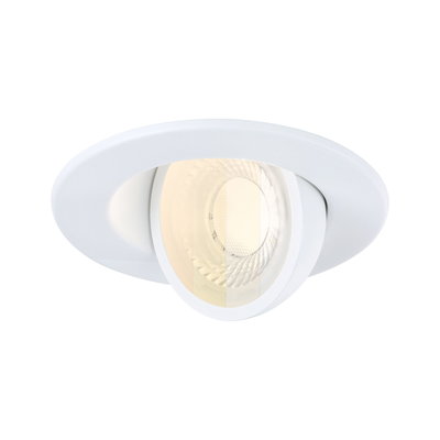 Weißer LED-Einbaustrahler aus Metall mit schwenkbarem Kopf für flexible Raumbeleuchtung