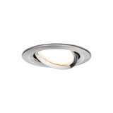 Spot rond en acier inoxydable brossé avec lumière LED orientable pour un éclairage polyvalent