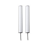 Two slim white LED light bars with black cable for modern room lighting solutions