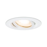 White recessed spotlight made of plastic with warm white LED light for modern indoor lighting