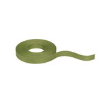 Green textile tape made of durable material, suitable for fastening and decoration in DIY projects.