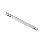 Slim silver aluminium rail with screws for LED lighting systems installation