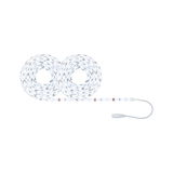 Deux bandes lumineuses LED blanches avec câble de connexion pour solutions d'éclairage intérieur flexibles