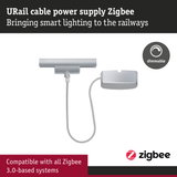 URail cable power supply Zigbee in silver with dimmable feature for smart lighting systems