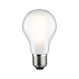 Glowing white LED light bulb with E27 base for energy-efficient lighting solutions