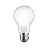 Glowing white LED light bulb with E27 base for energy-efficient lighting solutions