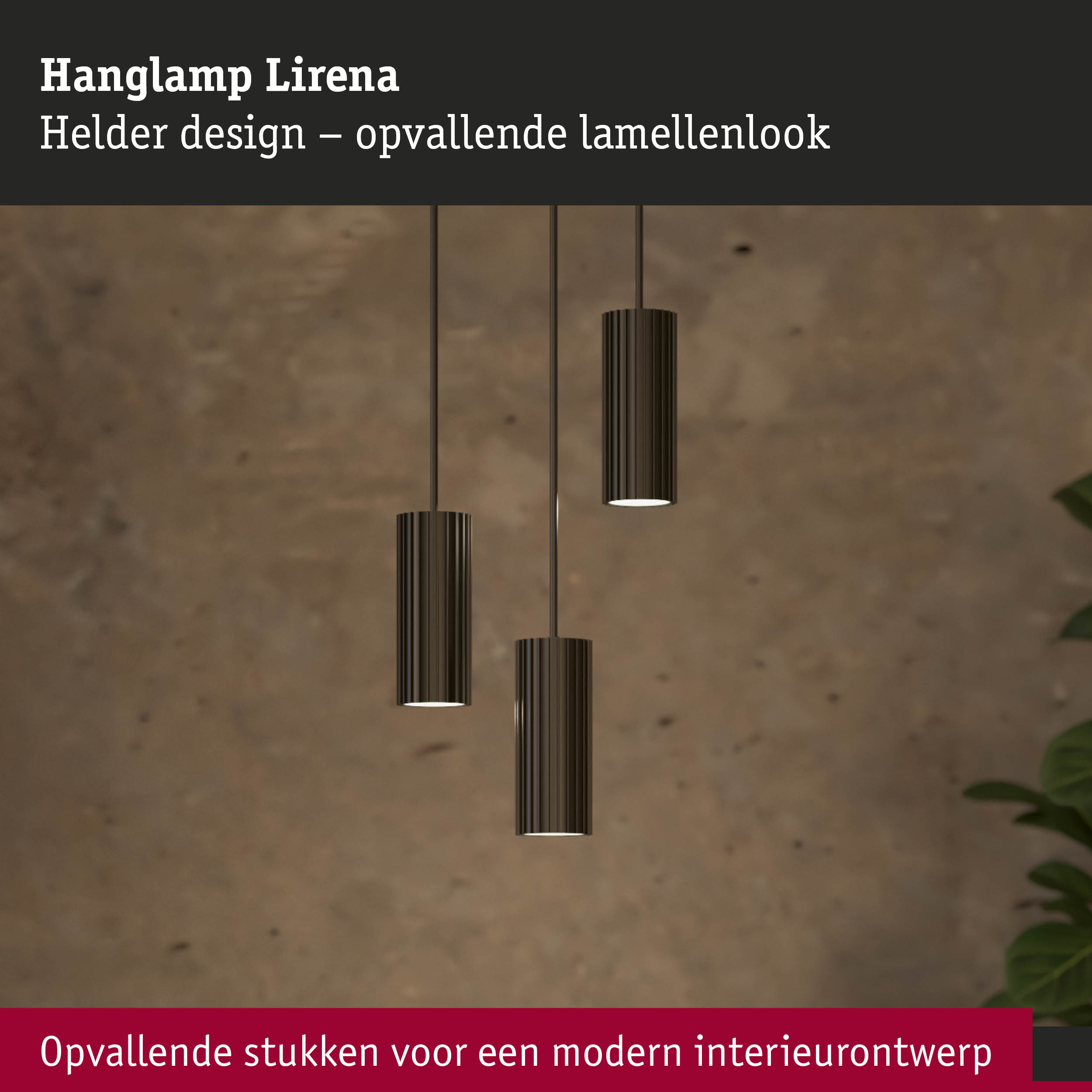 Moderne zwarte hanglamp Lirena met opvallend lamellenontwerp voor stijlvolle interieurs