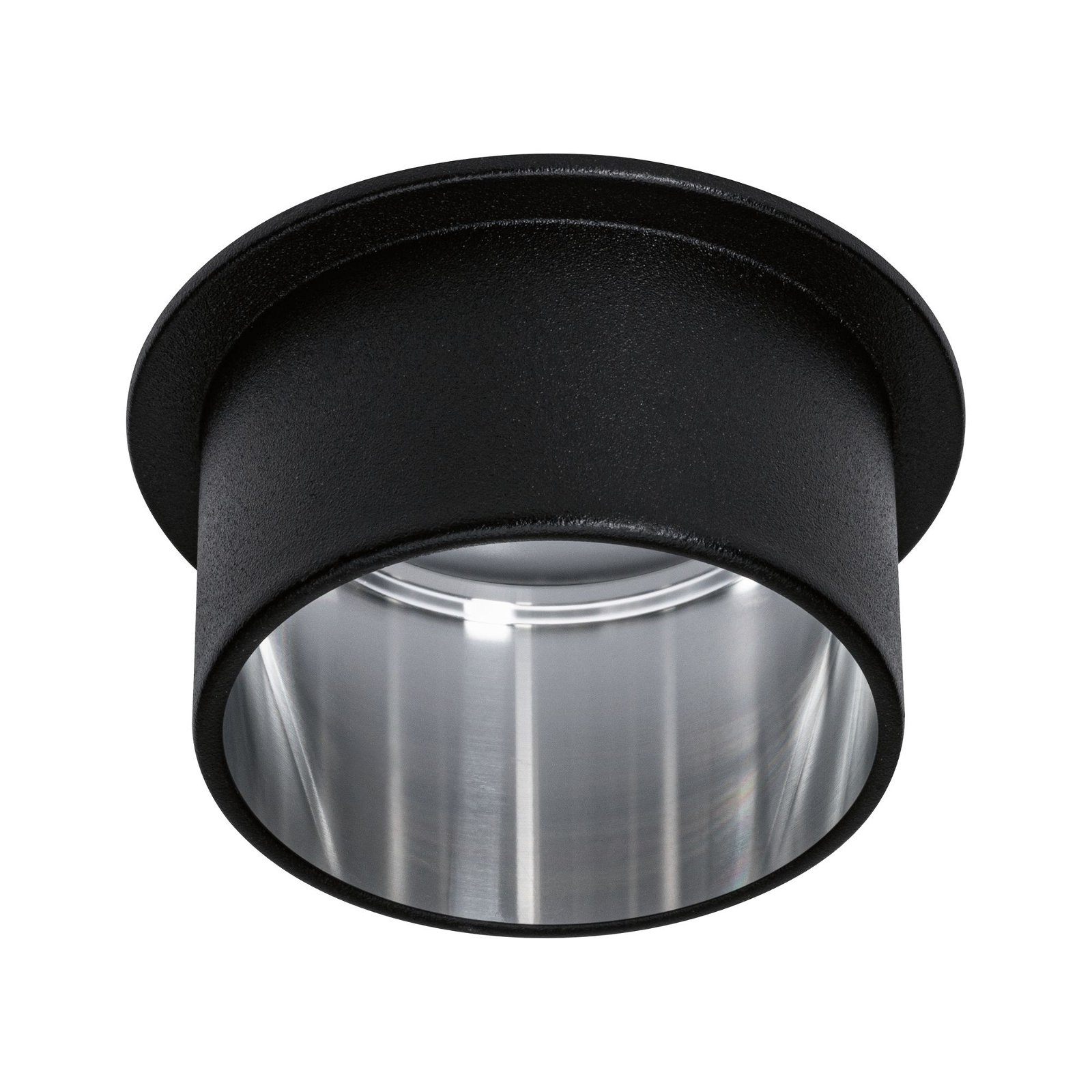 LED Recessed luminaire 3-Step-Dim Gil Coin IP44 round 68mm Coin 6W 470lm 230V dimmable 2700K Black matt/Brushed iron