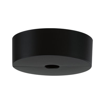 Rundes schwarzes Deckenanschlussdose aus Metall für LED-Leuchten mit Kabeldurchführung