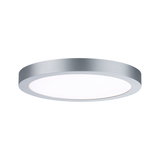 Rundes LED-Deckenlicht aus silbernem Aluminium mit weißem Diffusor für moderne Raumbeleuchtung