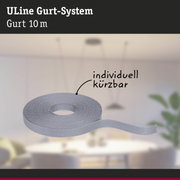 Grauer 10 Meter langer Gurt aus robustem Material für das ULine Gurt-System, individuell kürzbar