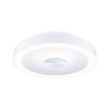 Round white LED ceiling light with textured diffuser and modern design for living spaces