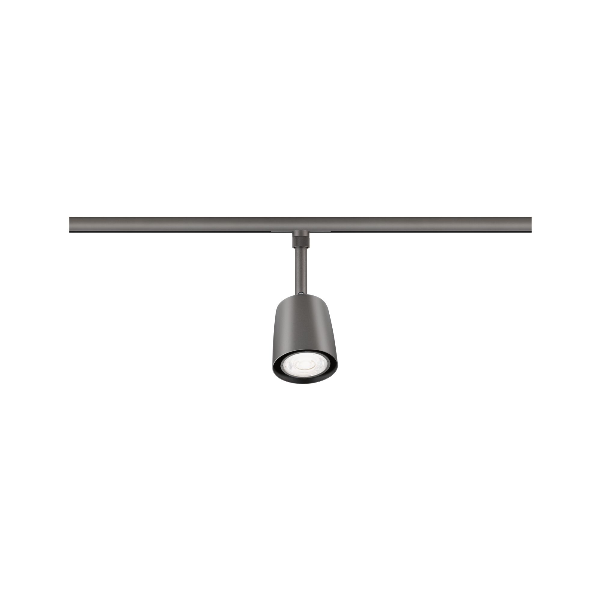 URail Skinnespot Cover Enkelt spot GU10 max. 10W dæmpbar 230V Titanium