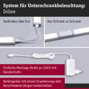 System für Unterschrankbeleuchtung Inline mit weißem LED-Licht und Steckernetzteil für einfache Montage