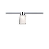 Modern ceiling spotlight with frosted glass and chrome frame for stylish room lighting