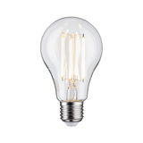 Klassieke LED-lamp met helder glas en zilveren voet voor energiezuinige verlichting