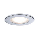 Spot LED encastré rond avec cadre blanc et lumière blanc chaud pour éclairage intérieur moderne