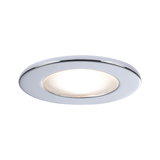 Ronde inbouw-LED-lamp met wit frame en warm wit licht voor moderne binnenverlichting