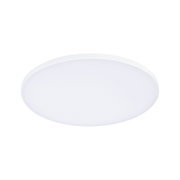 Round white LED ceiling light made of plastic for energy-efficient room lighting