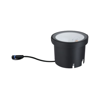 Spot encastré LED noir avec couverture en verre et câble pour éclairage intérieur moderne