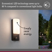 Modern black and white LED outdoor wall light with energy-saving technology for garden lighting