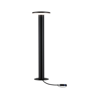 Lanterne extérieure LED noire en métal avec tête ronde et câble pour éclairage de jardin