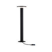 Black metal LED outdoor light with round head and cable connector for garden lighting