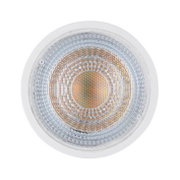 Rund LED-pære med klar plastik og orange LED-mønster, energibesparende lampe til hjemmebelysning