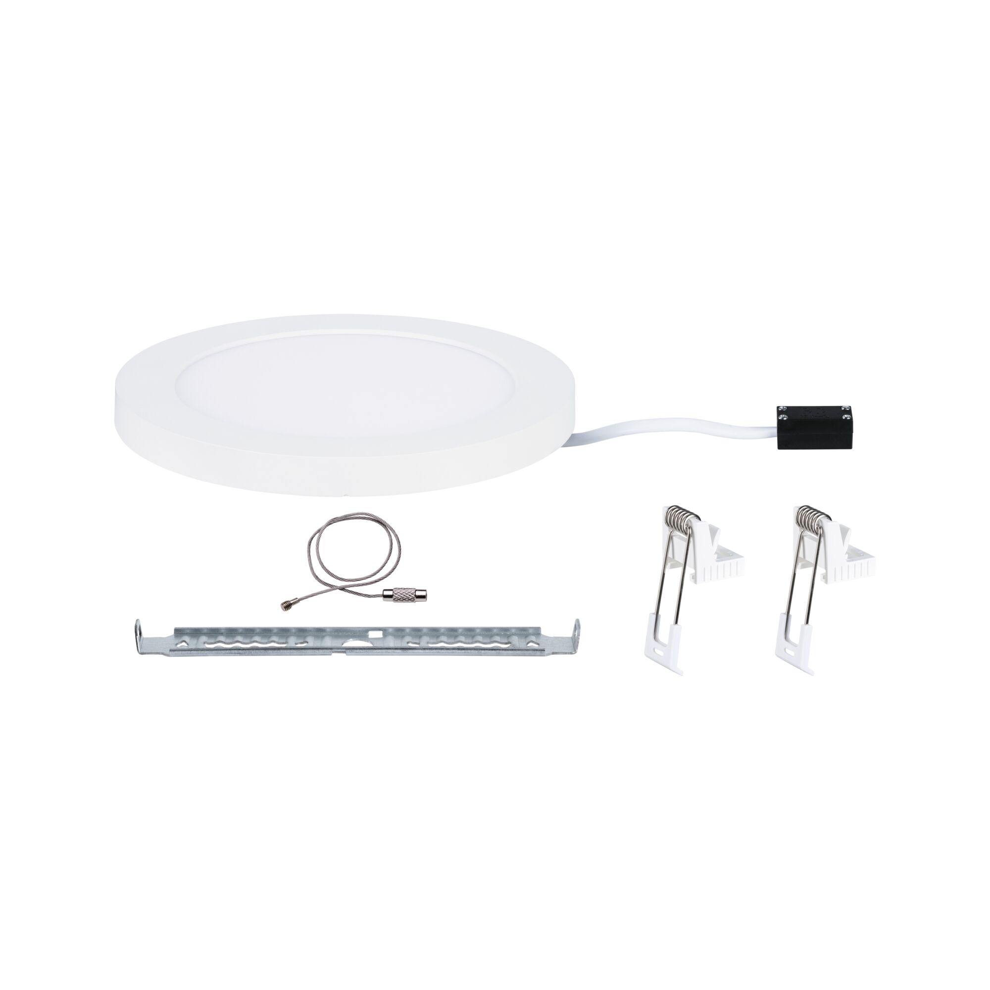 Panneau LED encastré rond blanc avec accessoires de montage en métal et plastique pour éclairage économique