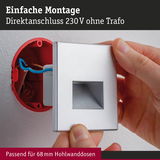 Montage eines silbernen Steckdoseneinsatzes mit direktem 230V Anschluss ohne Trafo für Hohlwanddosen