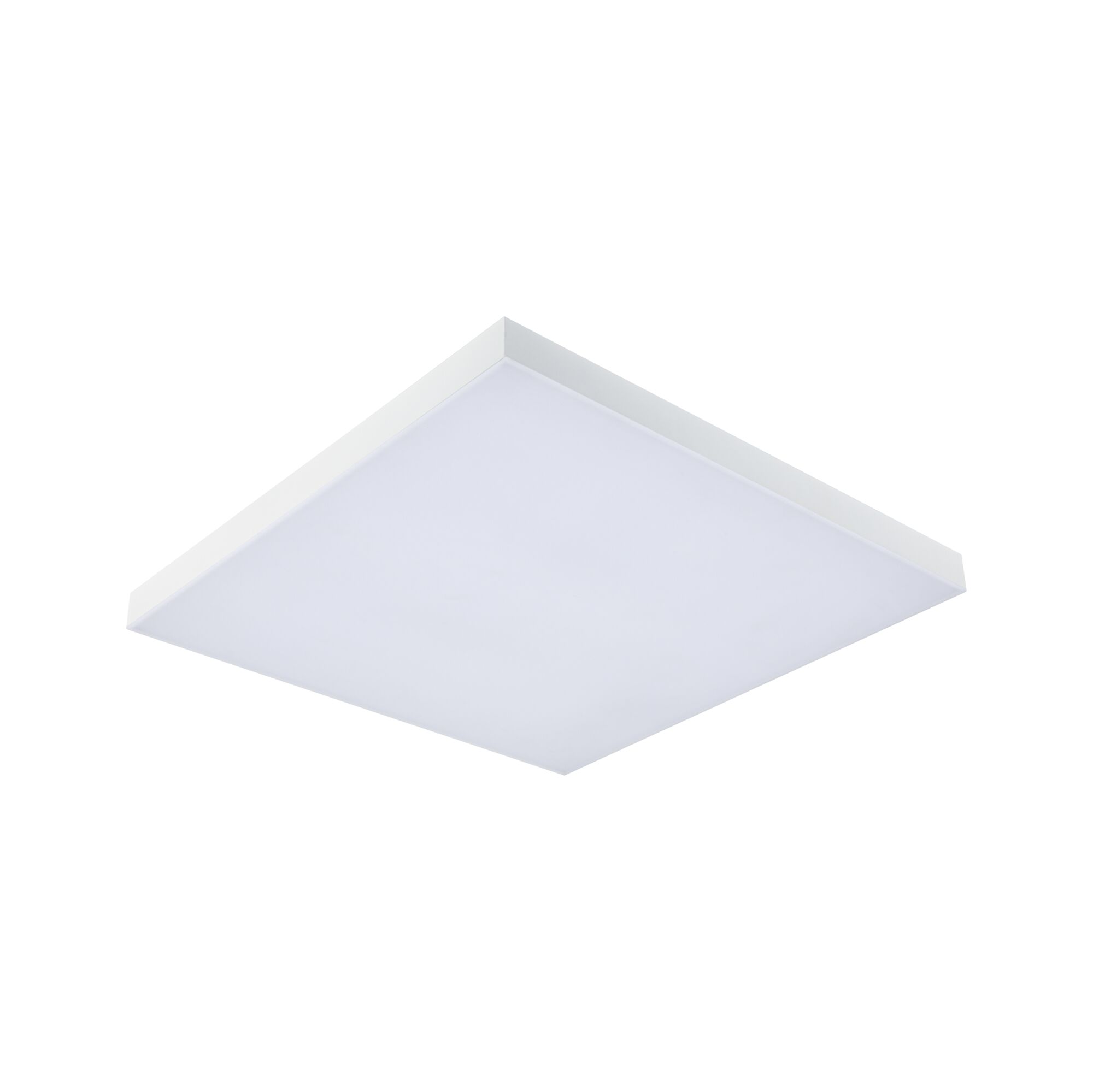 Square white LED ceiling light with aluminum frame for modern indoor lighting