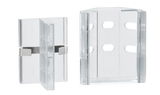 Transparent plastic clip with metal clasp for LED light strips, versatile mounting accessory