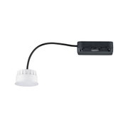 Compact white LED module with black cable and connector box for modern lighting solutions