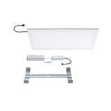 Rectangular white LED panel with driver and metal bracket for modern ceiling lighting