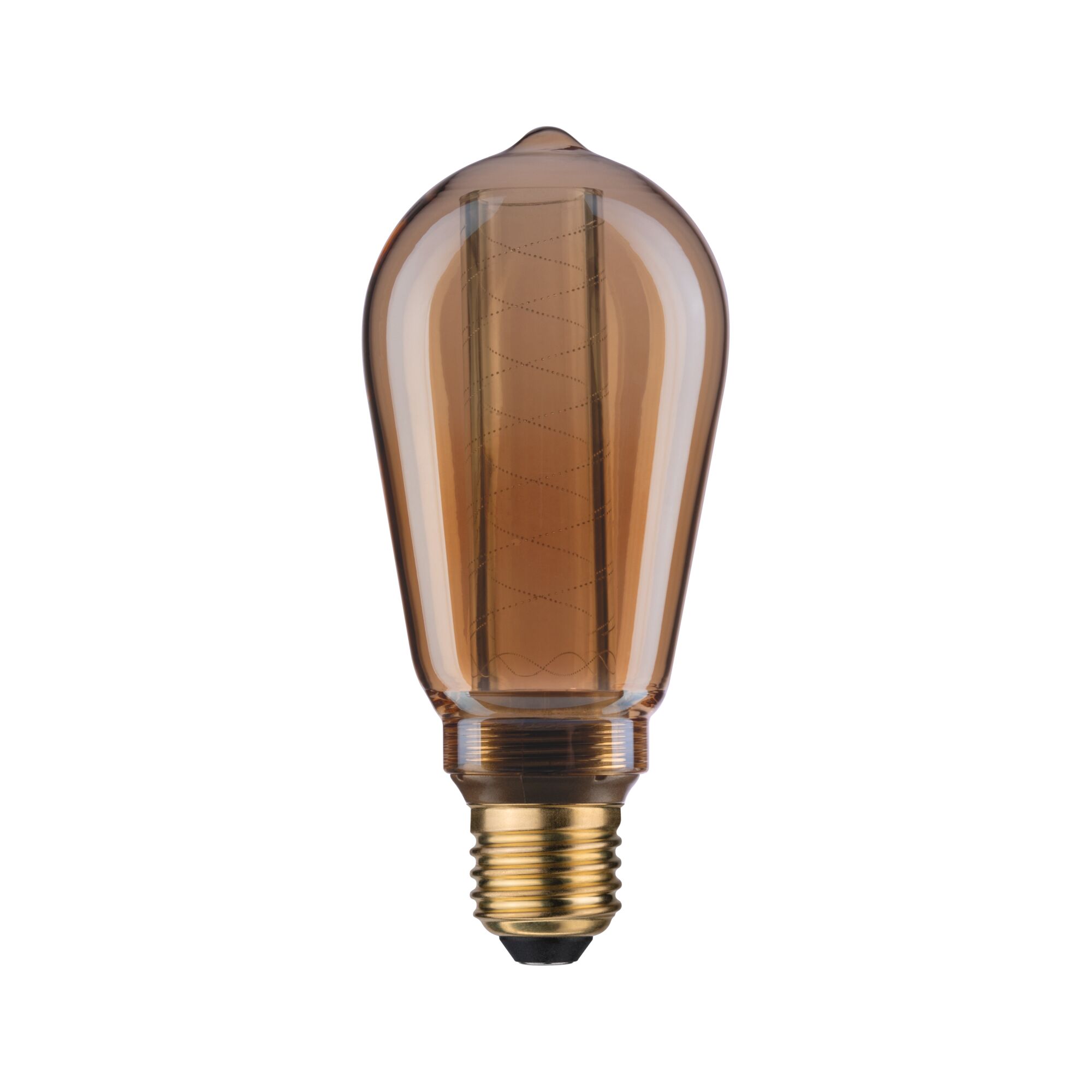 Vintage LED-Leuchtmittel in Bernstein mit Schraubsockel, energiesparende Glühbirne für Wohnraumbeleuchtung