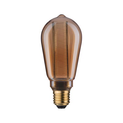 Vintage LED-Leuchtmittel in Bernstein mit Schraubsockel, energiesparende Glühbirne für Wohnraumbeleuchtung