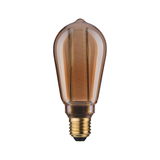 Vintage LED-Leuchtmittel in Bernstein mit Schraubsockel, energiesparende Glühbirne für Wohnraumbeleuchtung
