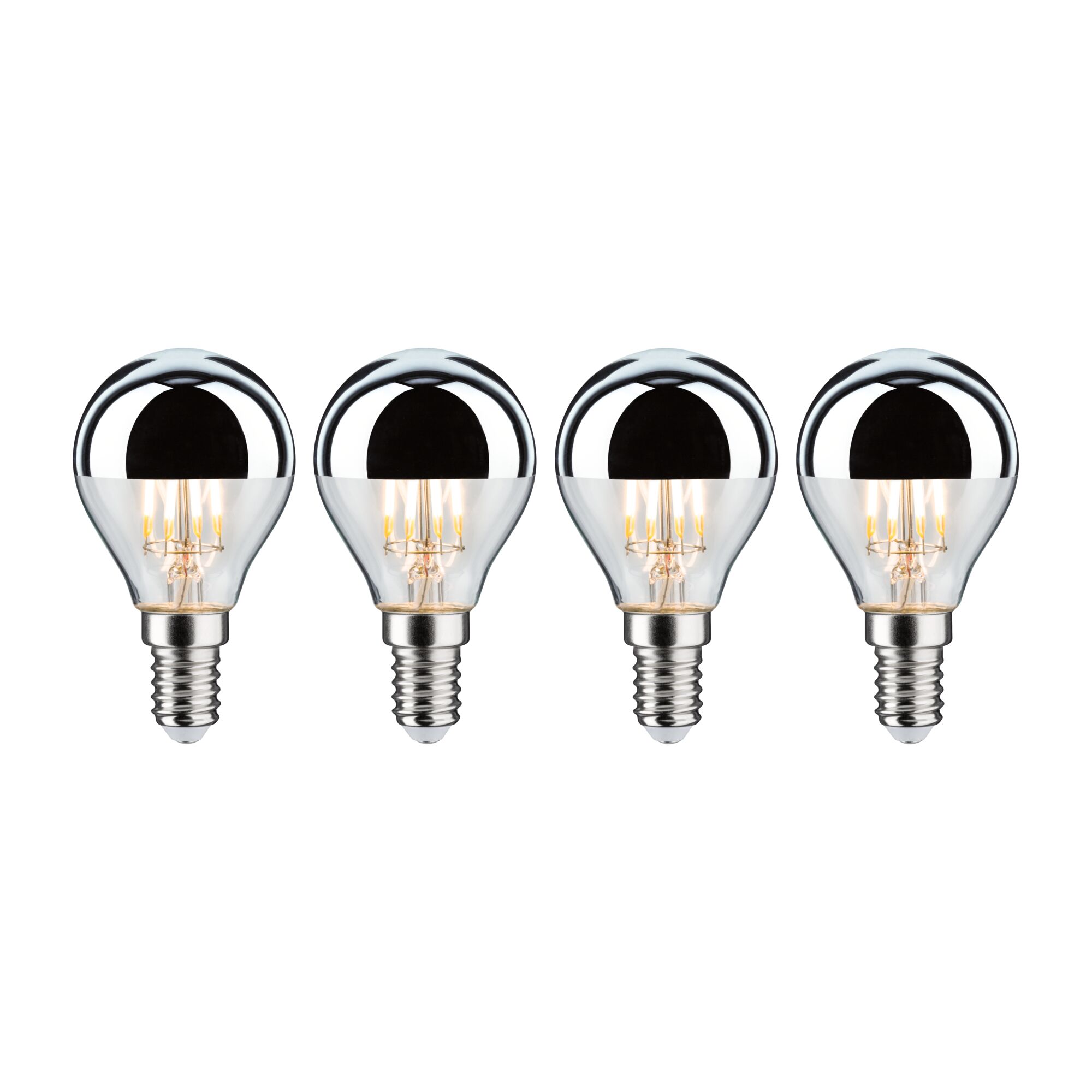 Modern Classic Edition Bundle LED-kogellamp Kopspiegel E14 230V 4x440lm 4x4,8W 2700K dimbaar Kopspiegel zilver