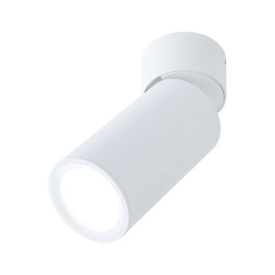 Spot LED de plafond moderne en métal blanc pour un éclairage ciblé et des accents lumineux