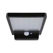 Black LED outdoor light with motion sensor and diffuser cover for garden lighting